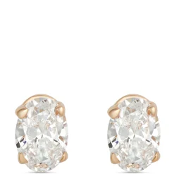 Oval Diamond Studs, ⅔ Carat Total Weight, in 14K Yellow Gold Clearance
