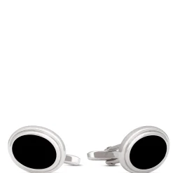 Oval Onyx Cufflinks, Sterling Silver Clearance