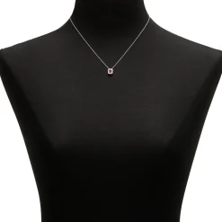 Oval Ruby & Diamond Halo Pendant 14K Best
