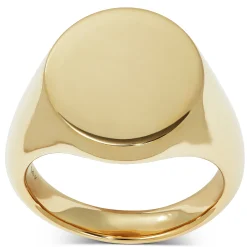 Oval Signet Ring, 14K Yellow Gold Hot