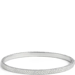 Toscano Oval Diamond Cut Bracelet, 14K White Gold Clearance