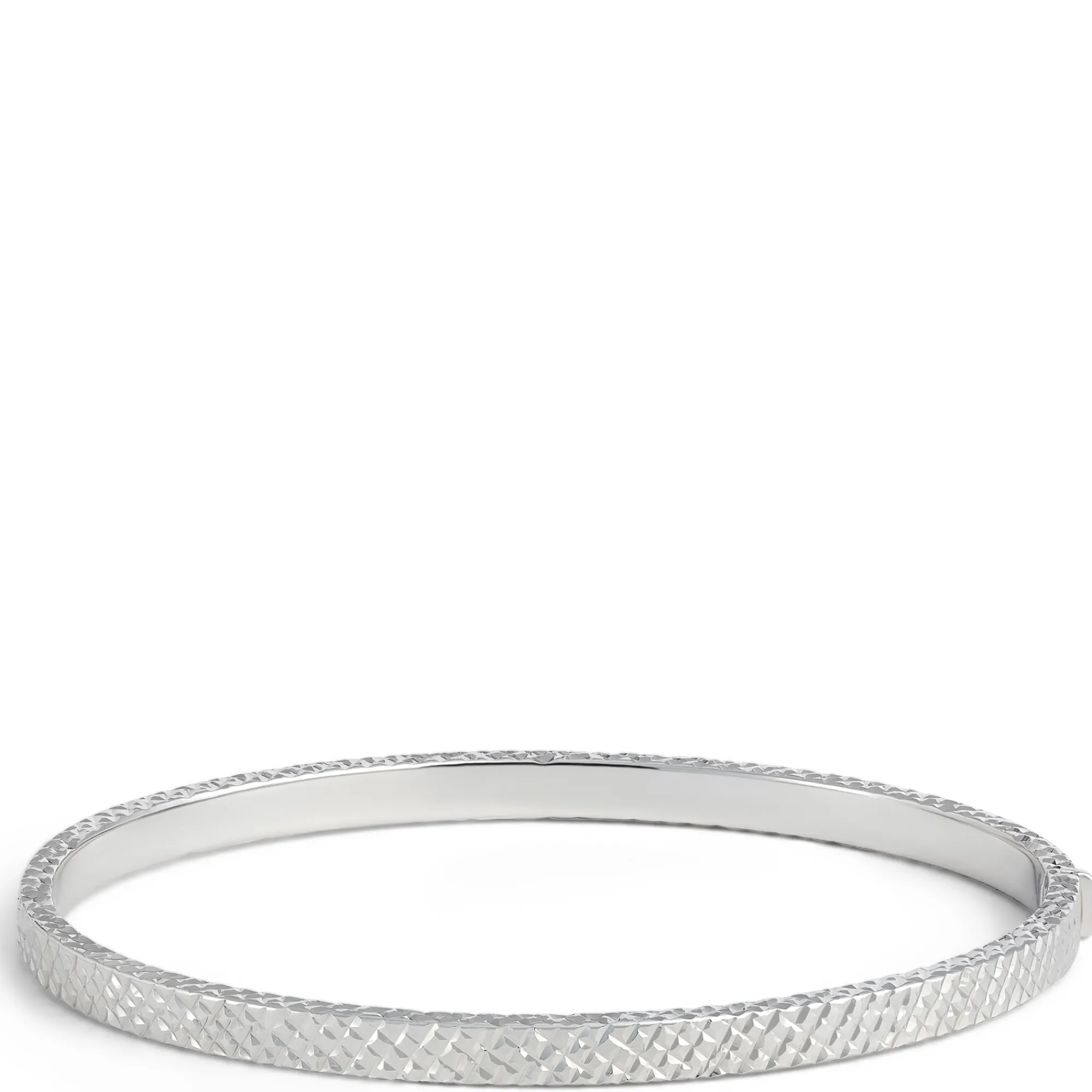 Toscano Oval Diamond Cut Bracelet, 14K White Gold Clearance