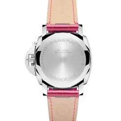 Panerai Luminor Due Luna Watch White Dial Pink Leather Strap, 38mm Discount