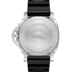 Panerai Submersible QuarantaQuattro Watch Steel Case Black Dial, 44mm New