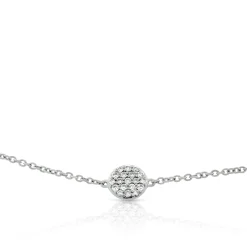 Pavé Diamond Circle Bracelet 14K Sale