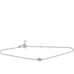 Pavé Diamond Circle Bracelet 14K Sale
