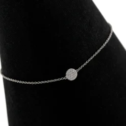 Pavé Diamond Circle Bracelet 14K Sale
