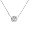 Pavé Diamond Circle Necklace 14K