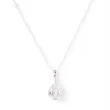 Pear Diamond Invisible Bezel Pendant, 1 Carat Total Weight, 14K White Gold New