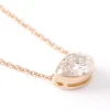 Pear Diamond Invisible Bezel Pendant, ½ Carat Total Weight, 14K Yellow Gold New