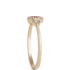 Pear Shaped Amethyst and Diamond Ring, 14K Yellow Gold Online