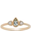 Pear Shaped Aquamarine and Diamond Ring, 14K Yellow Gold Sale
