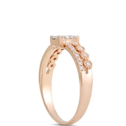 Pear Shaped Cluster Diamond Ring, 14K Yellow Gold Best