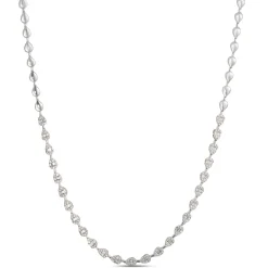 Pear Shaped Diamond Necklace, 2 ½ Total Carat Weight, 14K White Gold Best