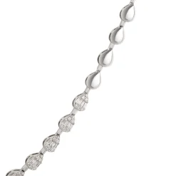 Pear Shaped Diamond Necklace, 2 ½ Total Carat Weight, 14K White Gold Best