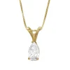 Pear Shaped Diamond Pendant, ¾ Carat Total Weight, 14K Yellow Gold Online