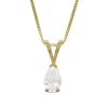 Pear Shaped Diamond Pendant, ⅓ Carat Total Weight, 14K Yellow Gold Online