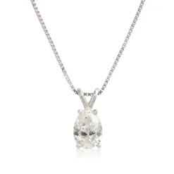 Pear Shaped Diamond Pendant, ½ Carat Total Weight, 14K White Gold Clearance