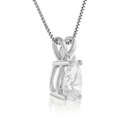Pear Shaped Diamond Pendant, ¾ Carat Total Weight, 14K White Gold Discount