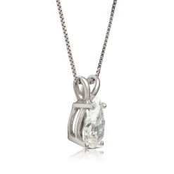 Pear Shaped Diamond Pendant, ¾ Carat Total Weight, 14K White Gold Discount