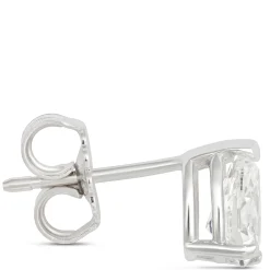 Pear Shaped Diamond Studs, 1 Carat Total Weight, in 14K White Gold
