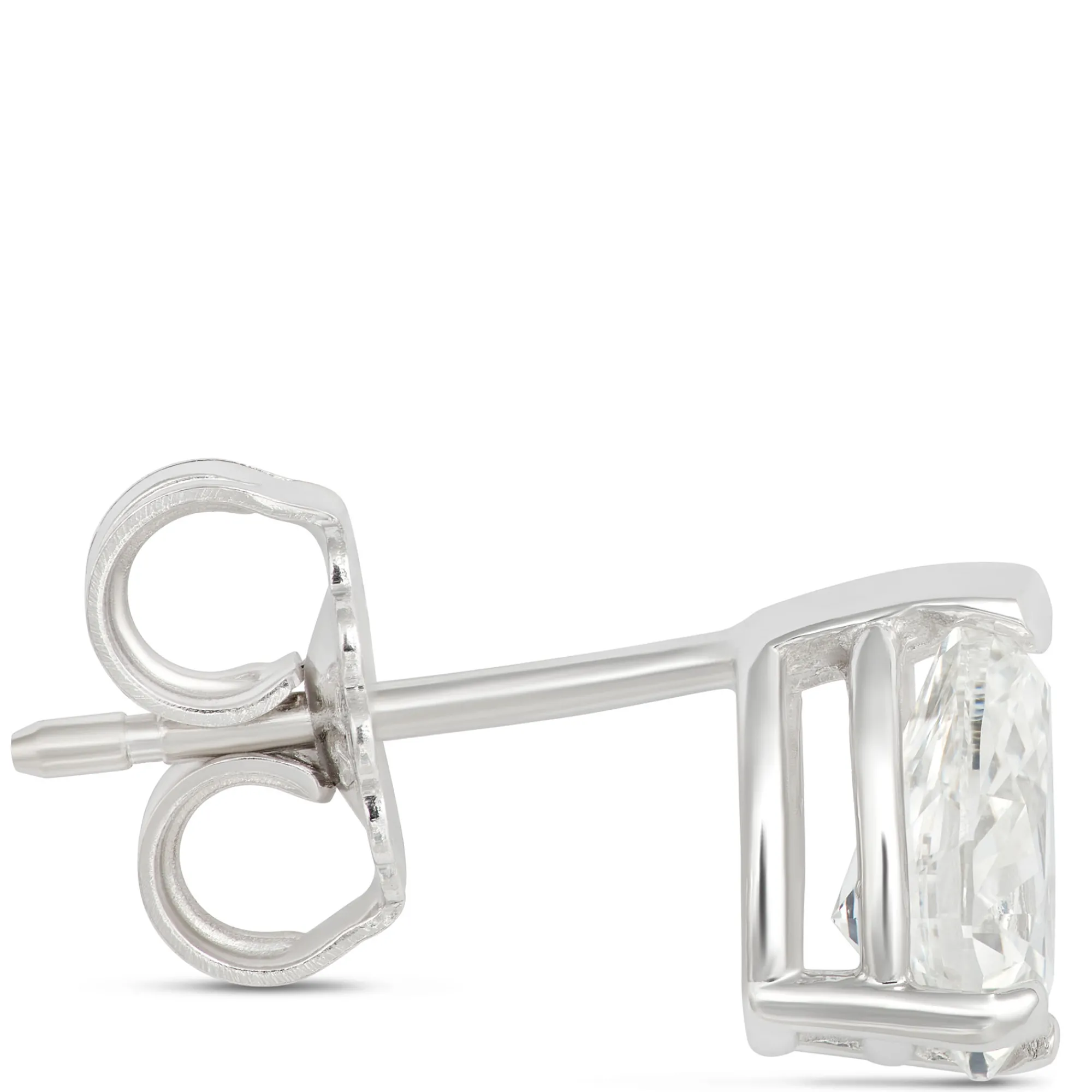 Pear Shaped Diamond Studs, 1 Carat Total Weight, in 14K White Gold
