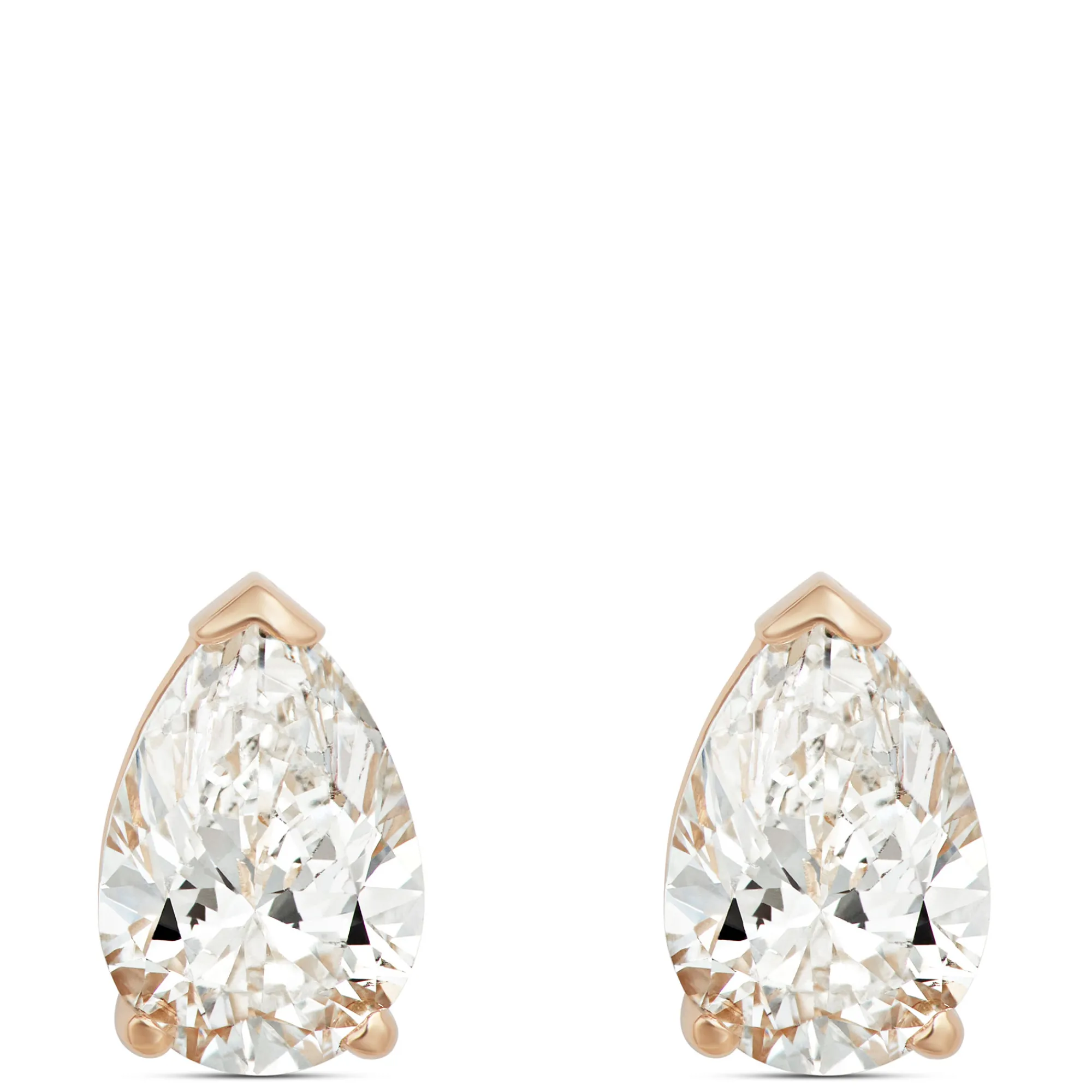 Pear Shape Diamond Studs, ⅔ Carat Total Weight in 14K Yellow Gold Outlet