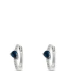 Pear Shaped Sapphire Earrings, 14K White Gold Clearance