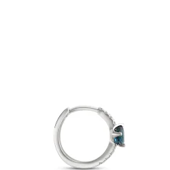 Pear Shaped Sapphire Earrings, 14K White Gold Clearance