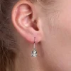 Pear Shaped White Topaz & Diamond Earrings 14K Best