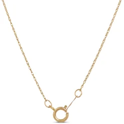Peridot Pendant Necklace, 0.07 Carat Weight, 14K Yellow Gold