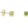 Peridot Stud Earrings 14K Outlet