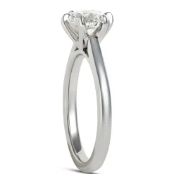 Platinum Solitaire Round Diamond Engagement Ring