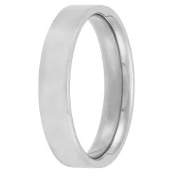 Polished Pipe Comfort Fit 4mm Band in Platinum Outlet