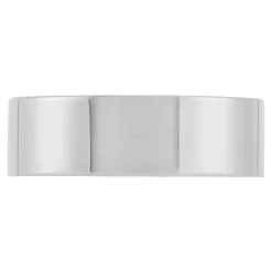 Polished Pipe Comfort Fit 7mm Band in Platinum New