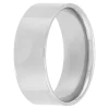 Polished Pipe Comfort Fit 8mm Band in Platinum