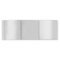 Polished Pipe Comfort Fit 8mm Band in Platinum