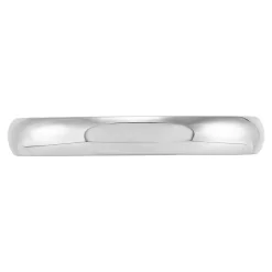 Polished Rounded Comfort Fit 3mm Band in Platinum Hot