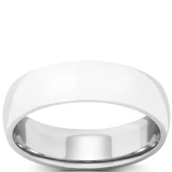 Polished Rounded Comfort Fit 6mm Band in Platinum Sale