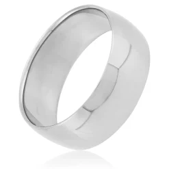 Polished Rounded 8mm Band in Platinum Outlet