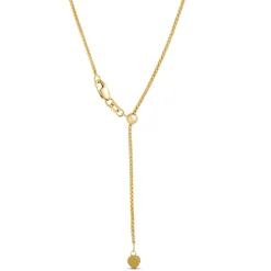 Popcorn Link Necklace with Slider Bead, 14K Yellow Gold Hot