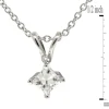 Princess Cut Diamond Pendant, ¼ Carat Total Weight, 14K White Gold Hot