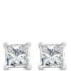 Princess Cut Diamond Stud Earrings, 1.4 Carat Total Weight, in 14K White Gold Discount
