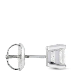 Princess Cut Diamond Stud Earrings, 1.4 Carat Total Weight, in 14K White Gold Discount
