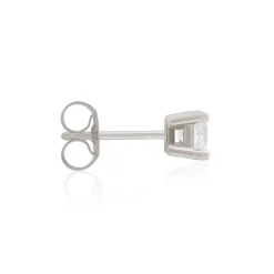Princess Cut Diamond Studs, ½ Carat Total Weight, in 14K White Gold Best