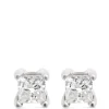 Princess Cut Diamond Studs, 14K White Gold Best