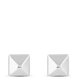 Pyramid Post Studs, 14K White Gold Discount