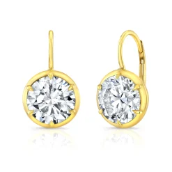 Rahaminov Bezel Set Diamond Drop Earrings, 18K Yellow Gold Best
