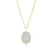 Rahaminov Oval Diamond Halo Necklace, 18K White Gold Discount