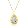 Rahaminov Pear Cut Diamond Pendant, 18K Yellow Gold